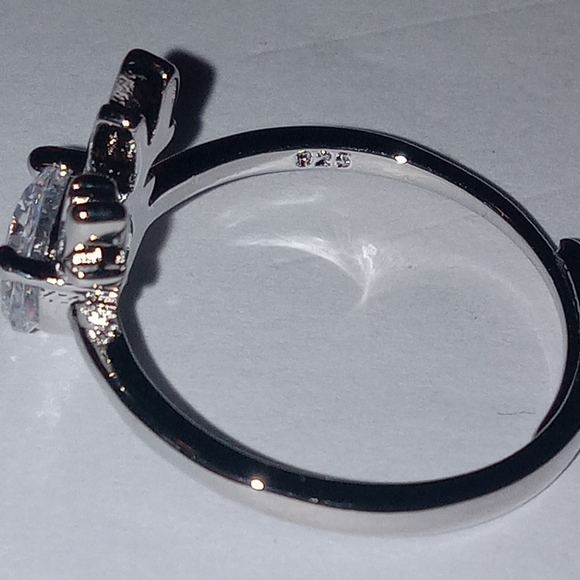 925 sterling silver cubic zirconia reindeer ring - Picture 2 of 2